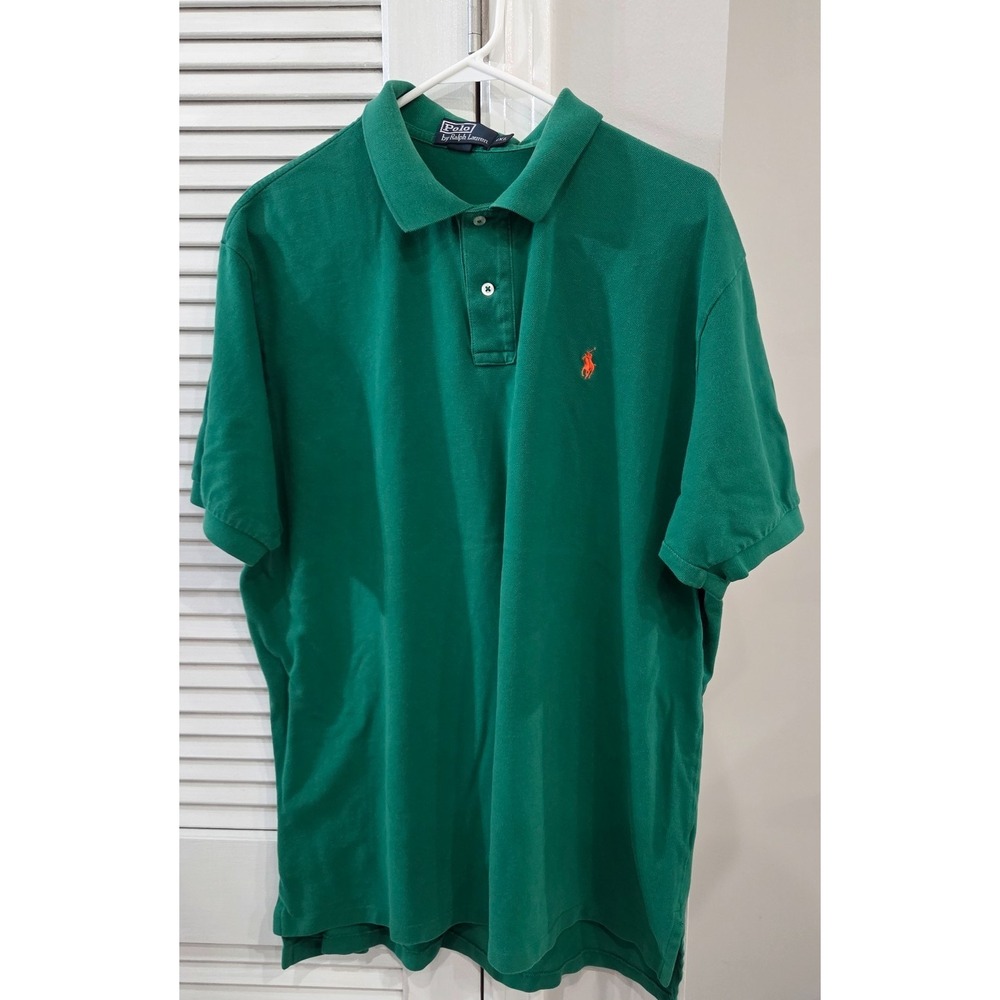 Mens Dark Green Polo Ralph Lauren Short Sleeve Polo Size XXL